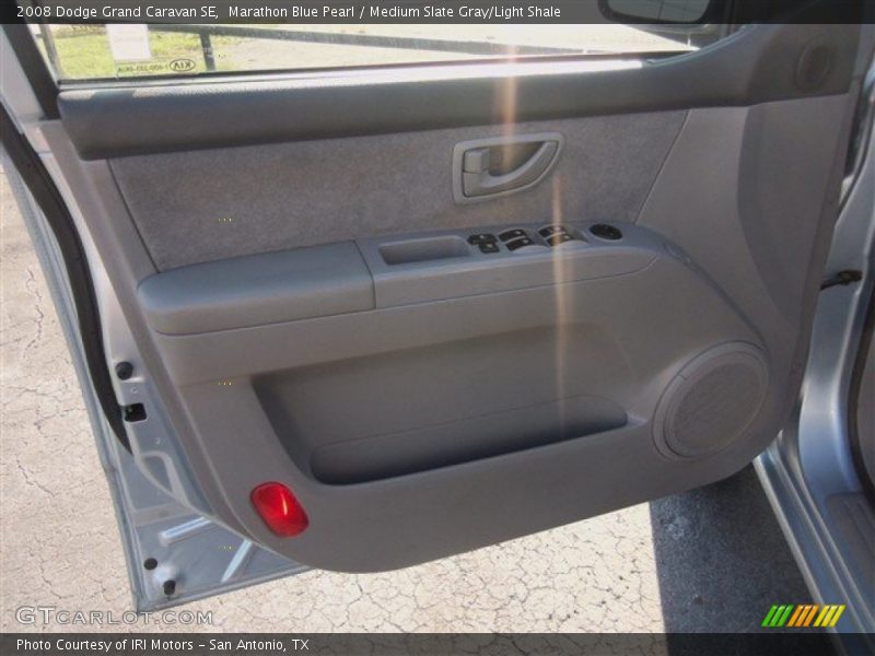 Marathon Blue Pearl / Medium Slate Gray/Light Shale 2008 Dodge Grand Caravan SE