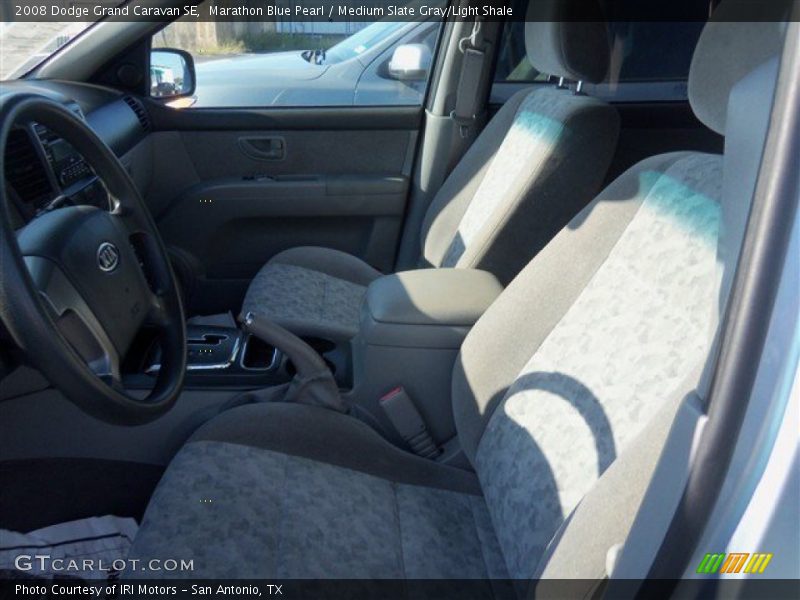 Marathon Blue Pearl / Medium Slate Gray/Light Shale 2008 Dodge Grand Caravan SE