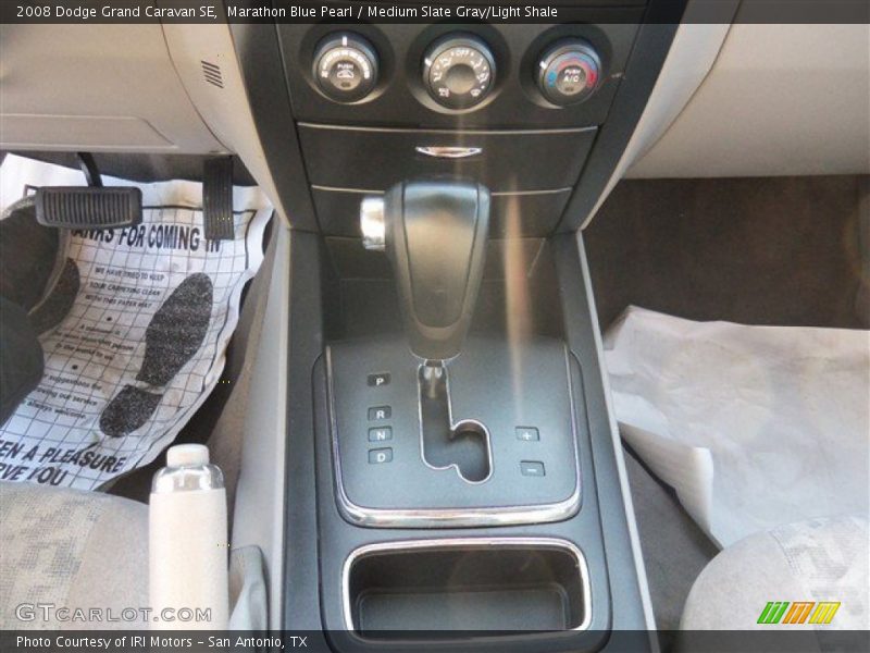Marathon Blue Pearl / Medium Slate Gray/Light Shale 2008 Dodge Grand Caravan SE