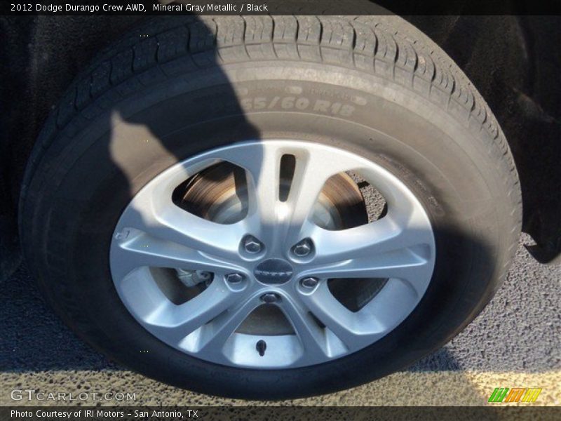 Mineral Gray Metallic / Black 2012 Dodge Durango Crew AWD