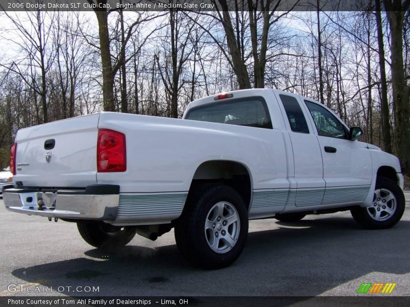 Bright White / Medium Slate Gray 2006 Dodge Dakota SLT Club Cab