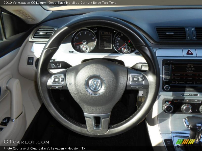 Deep Black Metallic / Cornsilk Beige Two Tone 2010 Volkswagen CC Luxury