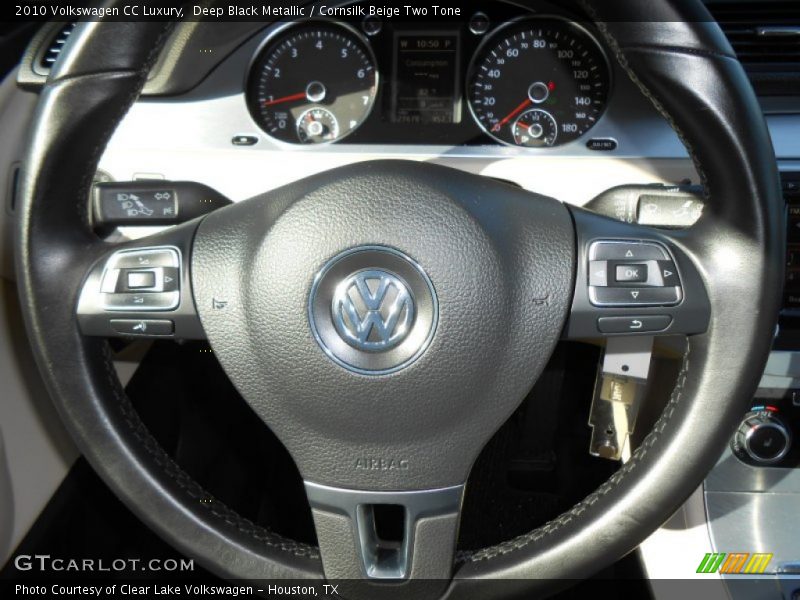 Deep Black Metallic / Cornsilk Beige Two Tone 2010 Volkswagen CC Luxury