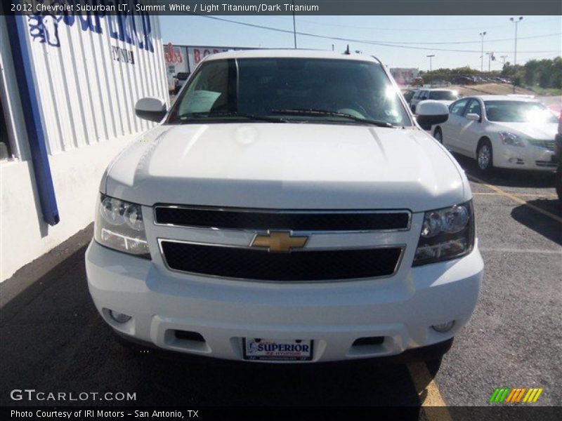 Summit White / Light Titanium/Dark Titanium 2012 Chevrolet Suburban LT