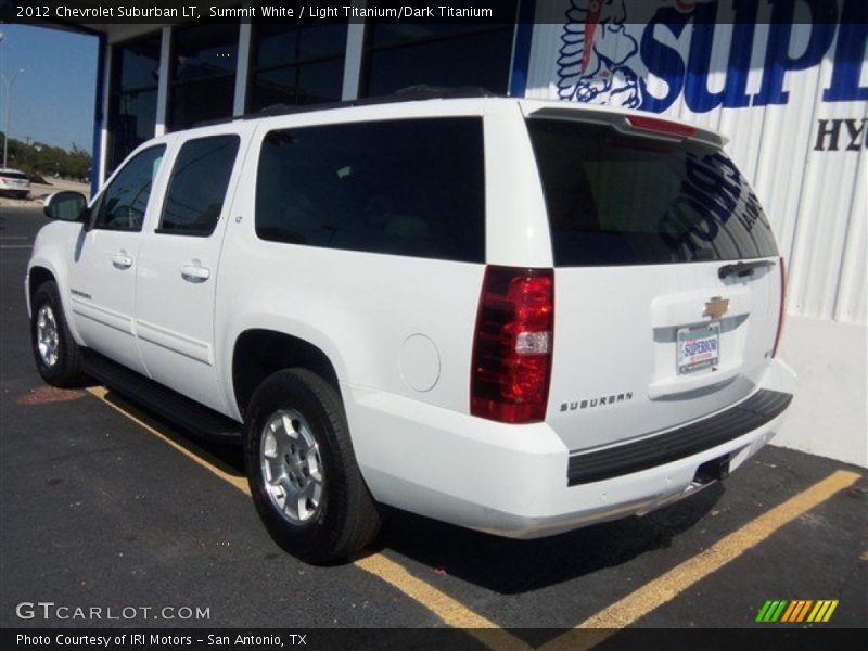Summit White / Light Titanium/Dark Titanium 2012 Chevrolet Suburban LT