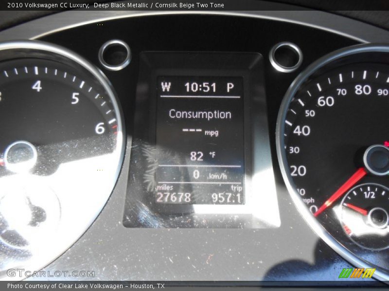 Deep Black Metallic / Cornsilk Beige Two Tone 2010 Volkswagen CC Luxury