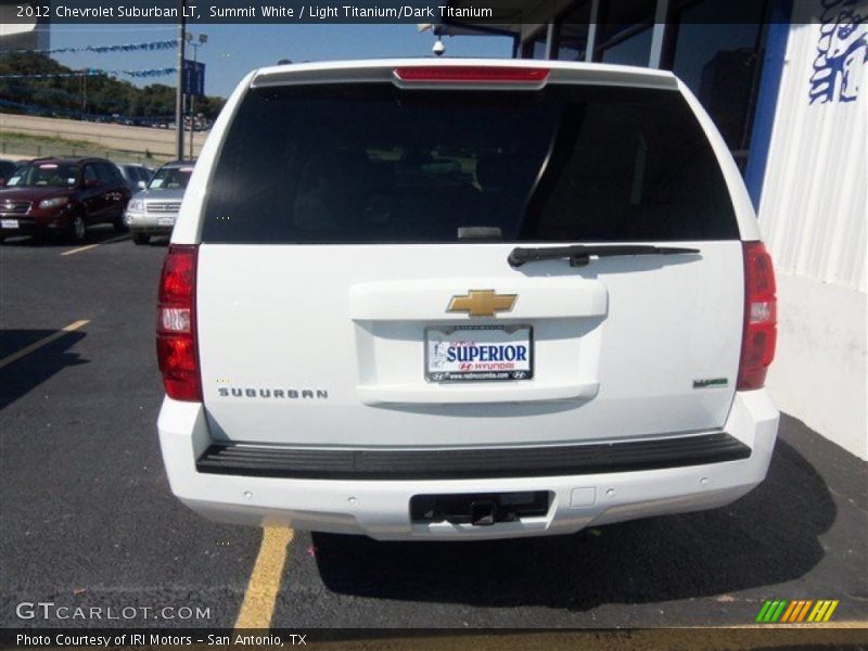 Summit White / Light Titanium/Dark Titanium 2012 Chevrolet Suburban LT