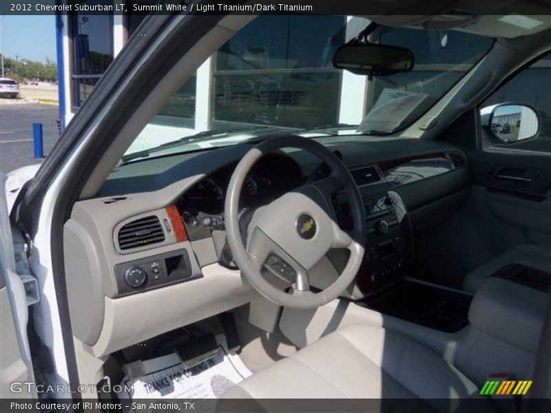 Summit White / Light Titanium/Dark Titanium 2012 Chevrolet Suburban LT