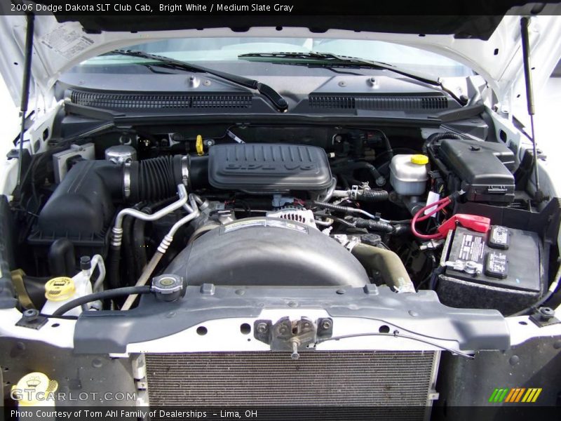 Bright White / Medium Slate Gray 2006 Dodge Dakota SLT Club Cab