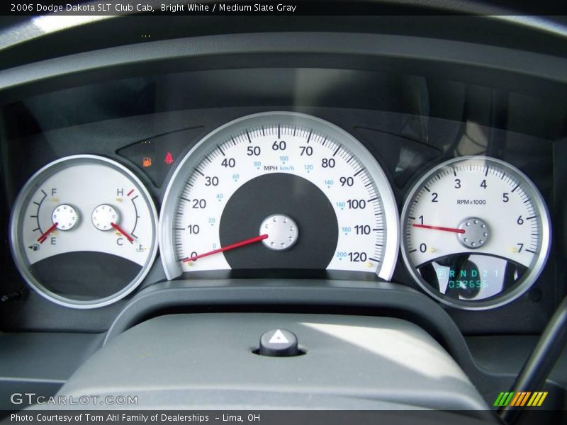 Bright White / Medium Slate Gray 2006 Dodge Dakota SLT Club Cab