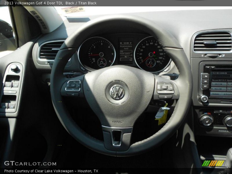 Black / Titan Black 2013 Volkswagen Golf 4 Door TDI