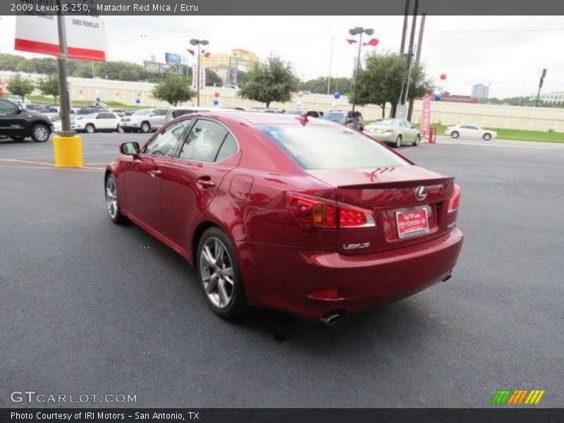 Matador Red Mica / Ecru 2009 Lexus IS 250