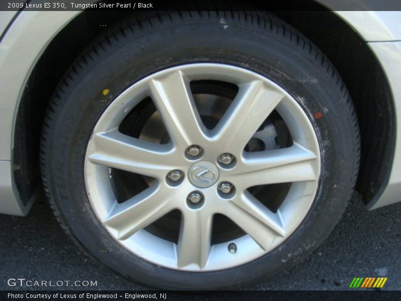 Tungsten Silver Pearl / Black 2009 Lexus ES 350