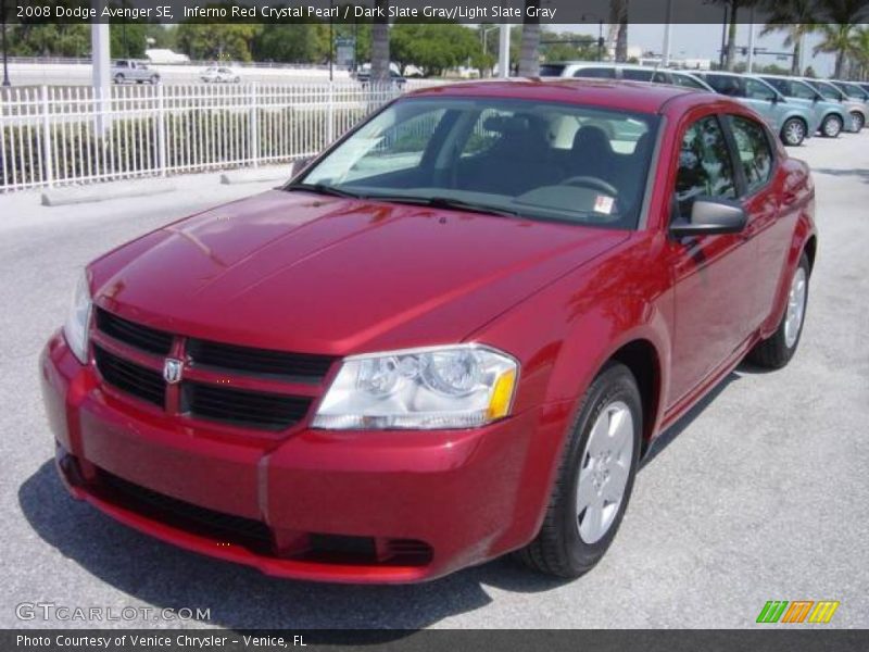 Inferno Red Crystal Pearl / Dark Slate Gray/Light Slate Gray 2008 Dodge Avenger SE
