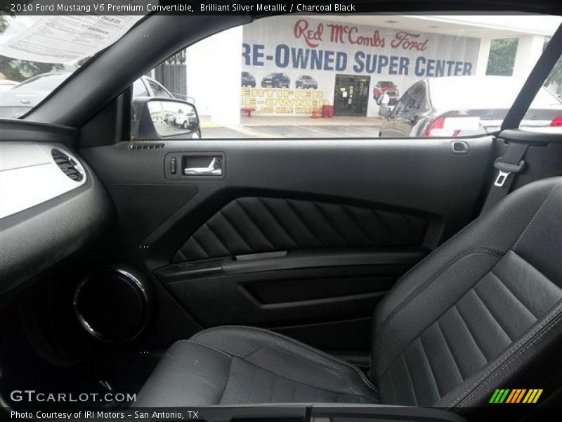 Brilliant Silver Metallic / Charcoal Black 2010 Ford Mustang V6 Premium Convertible