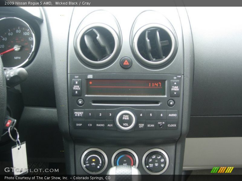 Wicked Black / Gray 2009 Nissan Rogue S AWD