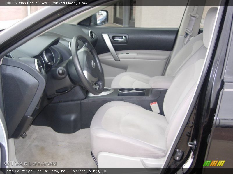 Wicked Black / Gray 2009 Nissan Rogue S AWD