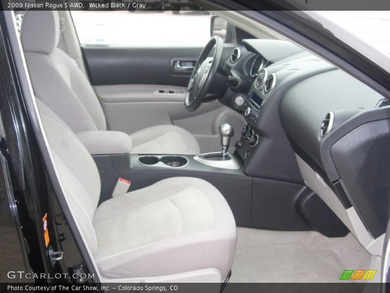 Wicked Black / Gray 2009 Nissan Rogue S AWD