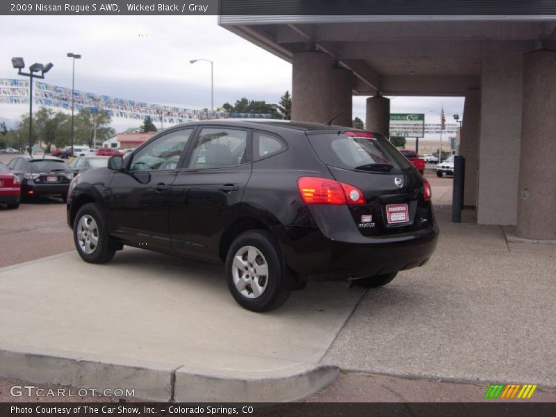 Wicked Black / Gray 2009 Nissan Rogue S AWD