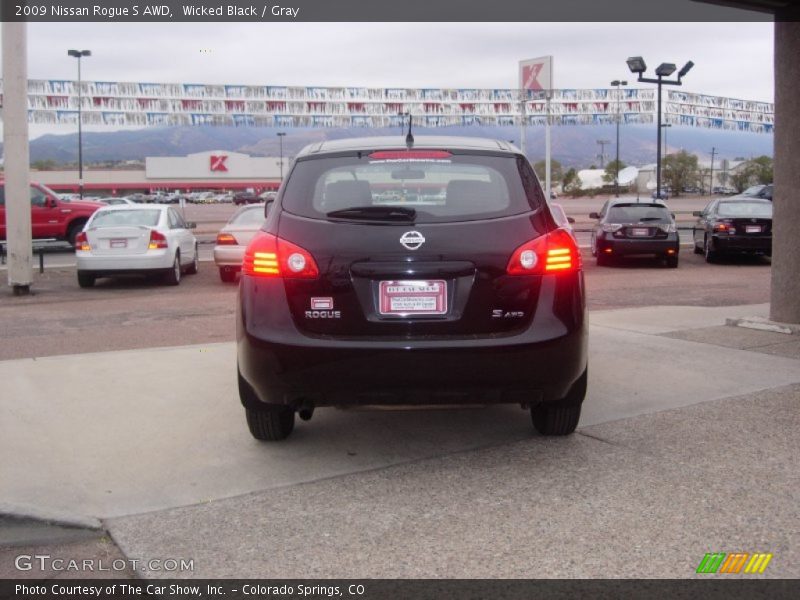 Wicked Black / Gray 2009 Nissan Rogue S AWD