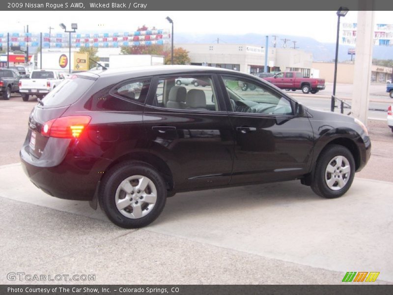 Wicked Black / Gray 2009 Nissan Rogue S AWD