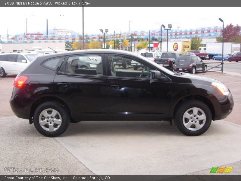 Wicked Black / Gray 2009 Nissan Rogue S AWD