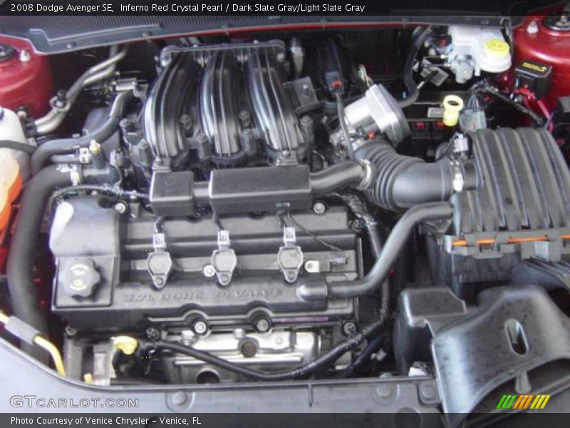Inferno Red Crystal Pearl / Dark Slate Gray/Light Slate Gray 2008 Dodge Avenger SE