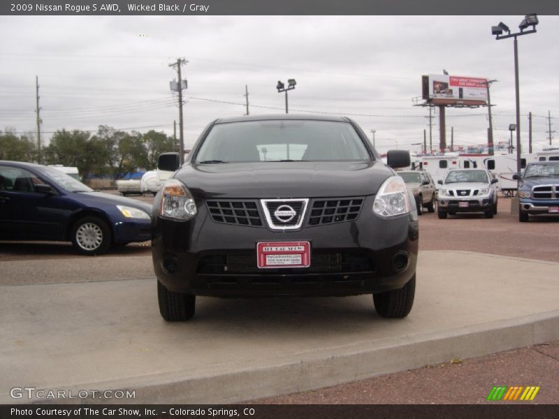 Wicked Black / Gray 2009 Nissan Rogue S AWD