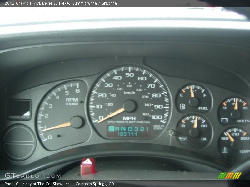 Summit White / Graphite 2002 Chevrolet Avalanche Z71 4x4