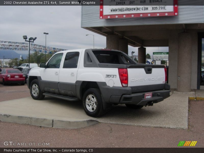 Summit White / Graphite 2002 Chevrolet Avalanche Z71 4x4