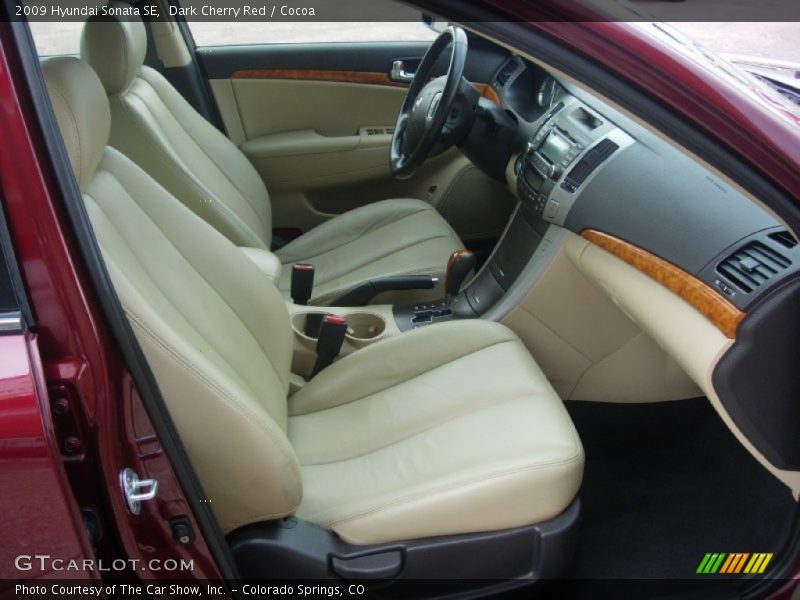 Dark Cherry Red / Cocoa 2009 Hyundai Sonata SE