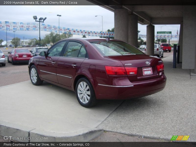 Dark Cherry Red / Cocoa 2009 Hyundai Sonata SE