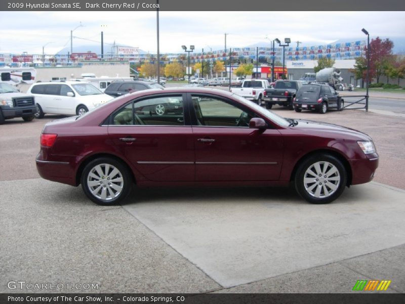 Dark Cherry Red / Cocoa 2009 Hyundai Sonata SE