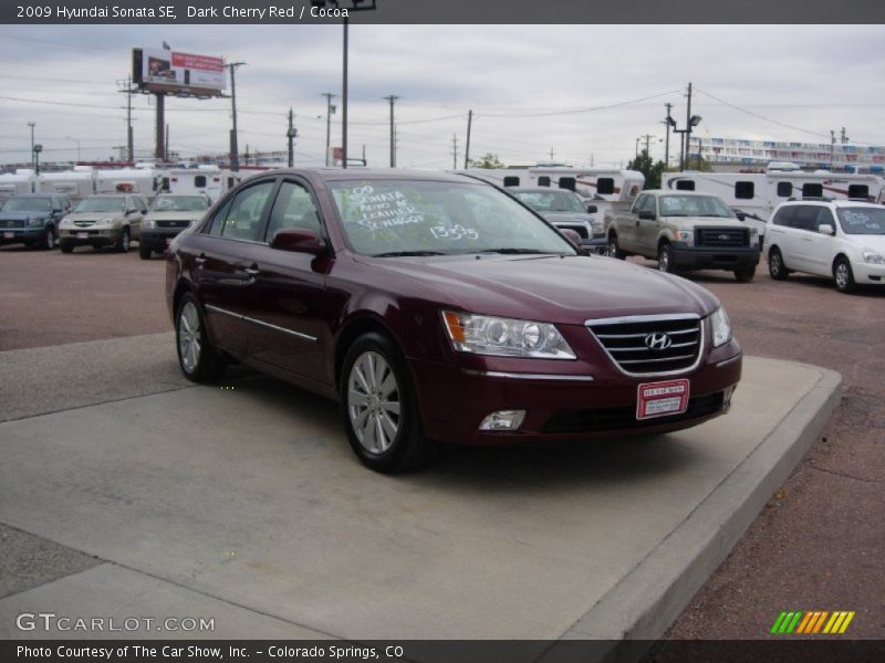 Dark Cherry Red / Cocoa 2009 Hyundai Sonata SE