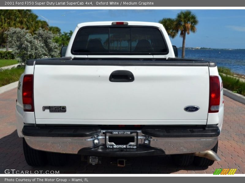 Oxford White / Medium Graphite 2001 Ford F350 Super Duty Lariat SuperCab 4x4