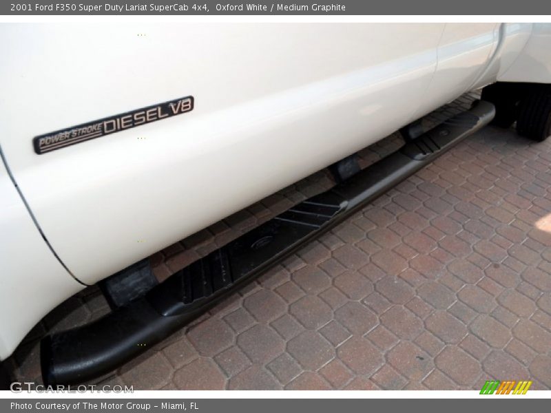 Oxford White / Medium Graphite 2001 Ford F350 Super Duty Lariat SuperCab 4x4