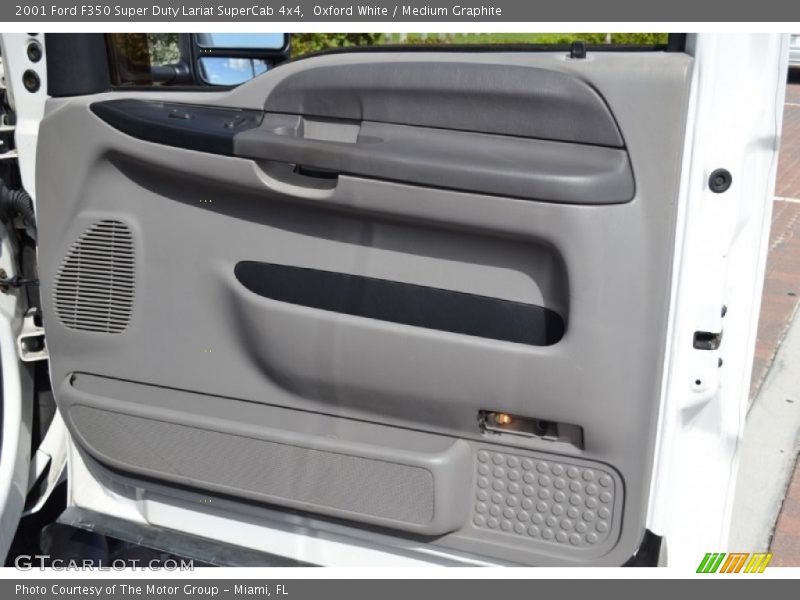 Oxford White / Medium Graphite 2001 Ford F350 Super Duty Lariat SuperCab 4x4
