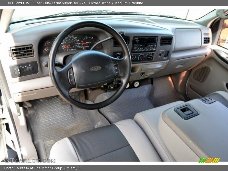Medium Graphite Interior - 2001 F350 Super Duty Lariat SuperCab 4x4 