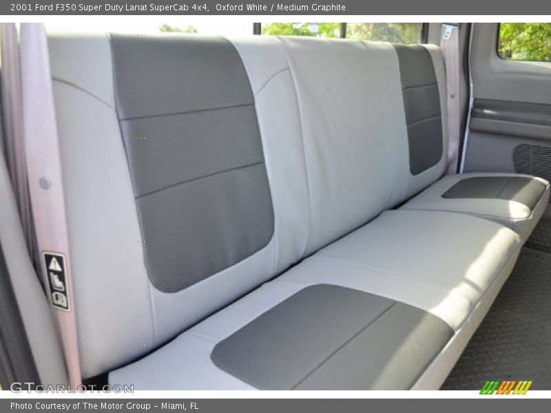 Oxford White / Medium Graphite 2001 Ford F350 Super Duty Lariat SuperCab 4x4