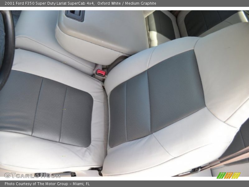 Oxford White / Medium Graphite 2001 Ford F350 Super Duty Lariat SuperCab 4x4