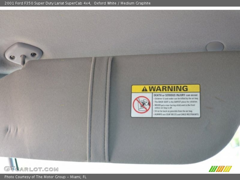 Oxford White / Medium Graphite 2001 Ford F350 Super Duty Lariat SuperCab 4x4