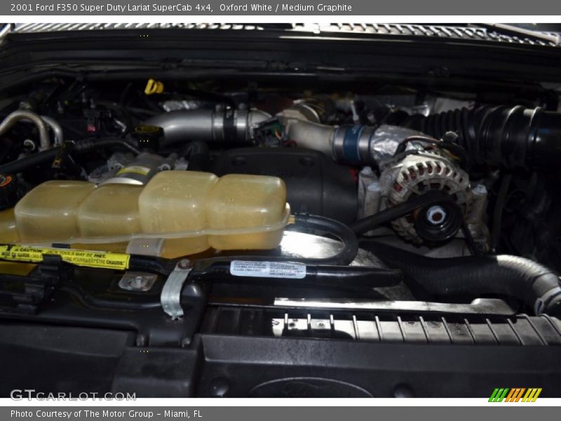Oxford White / Medium Graphite 2001 Ford F350 Super Duty Lariat SuperCab 4x4