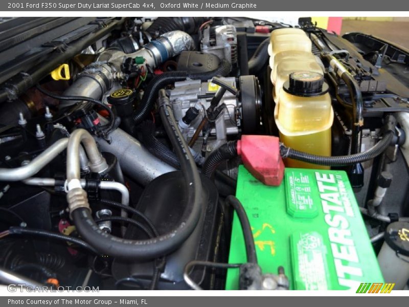 Oxford White / Medium Graphite 2001 Ford F350 Super Duty Lariat SuperCab 4x4