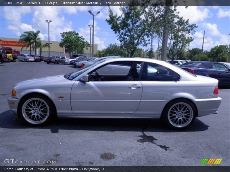 Titanium Silver Metallic / Black Leather 2000 BMW 3 Series 323i Coupe