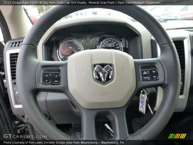 Mineral Gray Pearl / Dark Slate/Medium Graystone 2012 Dodge Ram 3500 HD Big Horn Crew Cab 4x4 Dually