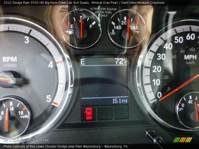 Mineral Gray Pearl / Dark Slate/Medium Graystone 2012 Dodge Ram 3500 HD Big Horn Crew Cab 4x4 Dually