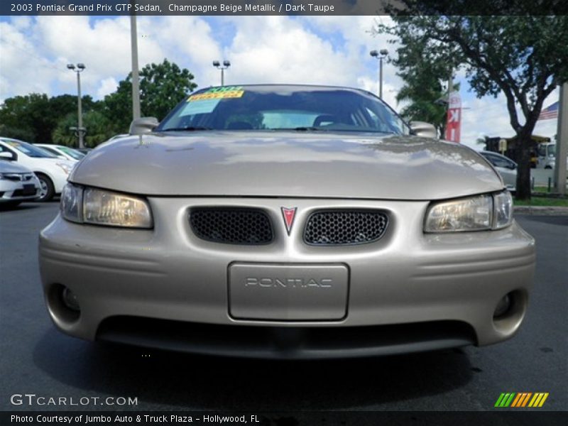 Champagne Beige Metallic / Dark Taupe 2003 Pontiac Grand Prix GTP Sedan