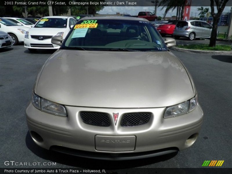 Champagne Beige Metallic / Dark Taupe 2003 Pontiac Grand Prix GTP Sedan