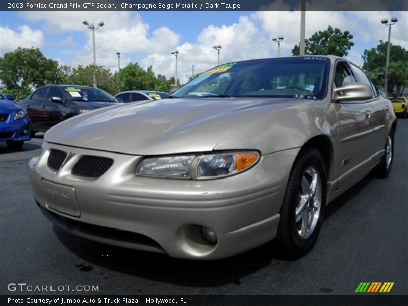Champagne Beige Metallic / Dark Taupe 2003 Pontiac Grand Prix GTP Sedan