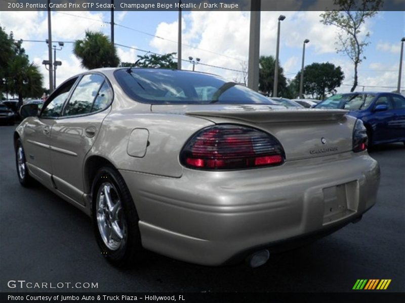 Champagne Beige Metallic / Dark Taupe 2003 Pontiac Grand Prix GTP Sedan